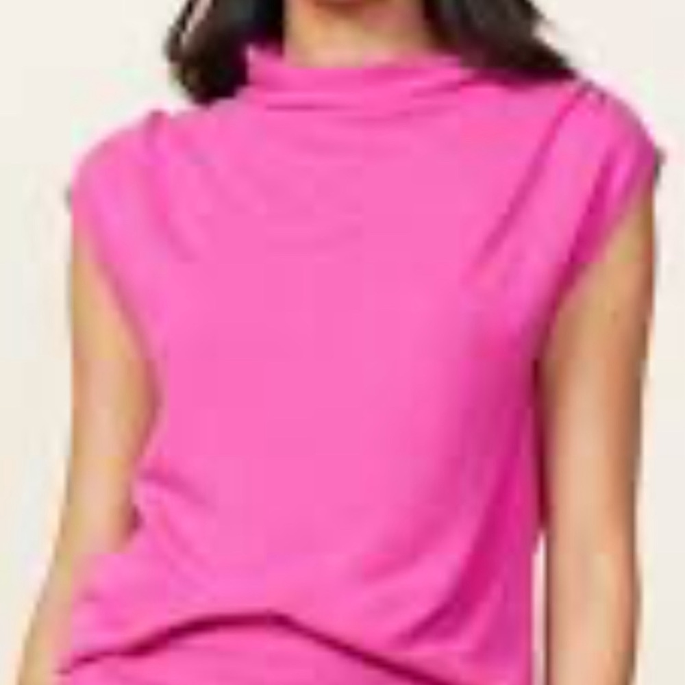 Monrow Super Soft Shoulder Top in Raspberry